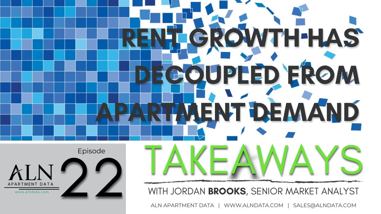 Takeaways - May 2022, Rent Growth Has Decoupled from Apartment Demand