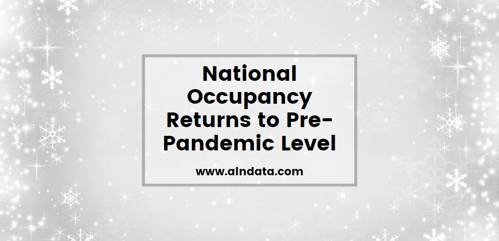 National Occupancy Returns to Pre-Pandemic Level