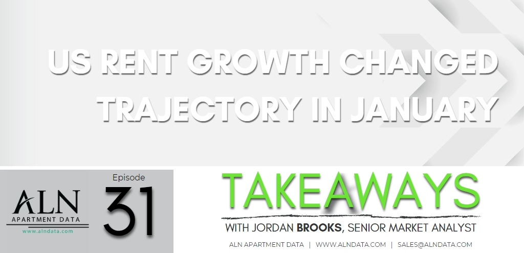 Takeaways - February 2023, US Rent Growth Changed Trajectory in January