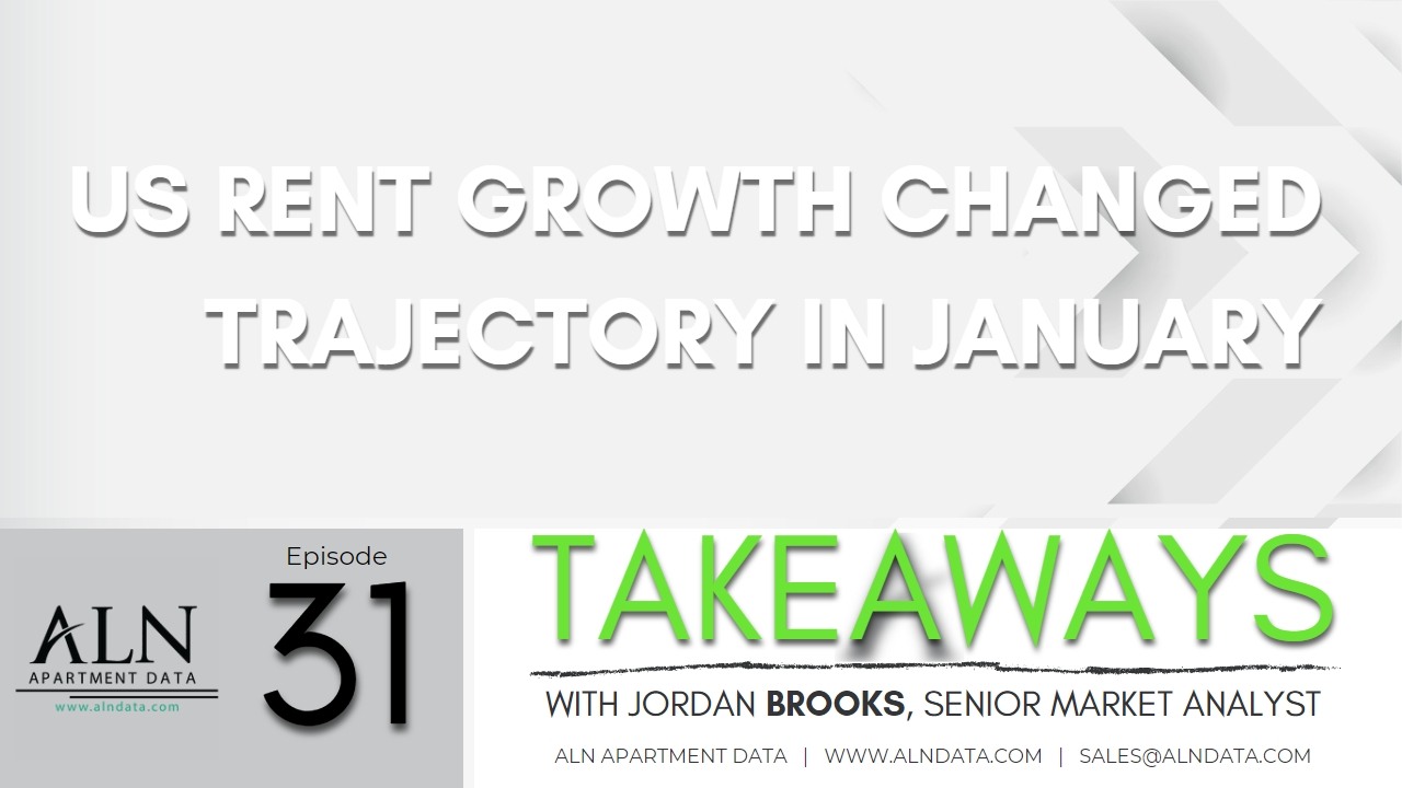 Takeaways - February 2023, US Rent Growth Changed Trajectory in January